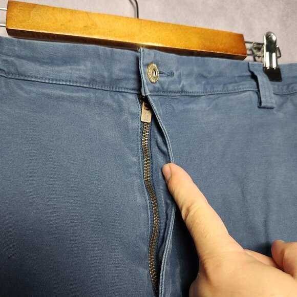 Duluth Flex Ballroom Shorts Mens 42 Relaxed Fit 9" Inseam Gusset Pockets Blue - Picture 14 of 16